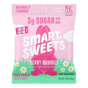 image:imageSmartSweets Berry Bunnies Easter Candy 18oz Pack of 14Gummy Candy with Low Sugar Low Calorie No Artificial Sweeteners PlantBased GlutenFree Healthy Snack for Kids amp Adults