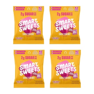 image:imageSmartSweets SweetChews Chewy Candy Gluten Free Plant Based Healthy Snacks for Adults amp Kids Low Sugar Pink Punch amp Cherry Lemonade No Artificial Sweeteners 45g Bags 4 PackSweetChews 4 Pack