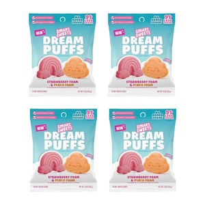 image:imageSmartSweets SweetChews Chewy Candy Gluten Free Plant Based Healthy Snacks for Adults amp Kids Low Sugar Pink Punch amp Cherry Lemonade No Artificial Sweeteners 45g Bags 4 PackDream Puffs 4 Pack