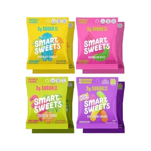 image:imageSmartSweets Variety Pack Gluten Free Gummies Plant Based Snacks for Adults amp Kids Chewy Candy Low Sugar Includes Sweet Fish Sourmelon Bites Peach Rings amp Sour Blast Buddies 50g Bags 8 PackSour Variety Pack