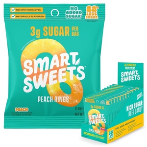image:imageSmartSweets Variety Pack Gluten Free Gummies Plant Based Snacks for Adults amp Kids Chewy Candy Low Sugar Includes Sweet Fish Sourmelon Bites Peach Rings amp Sour Blast Buddies 50g Bags 8 PackDiscountinued
